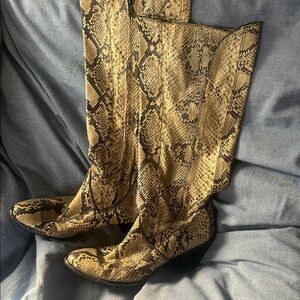 Vintage Real Snakeskin Cowboy Boots